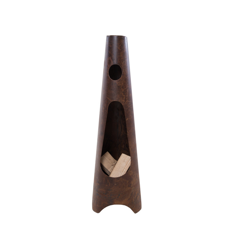 Cylinder Clay Wood Burning Smokeless Chimenea