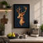 Deer Profile Geometric - Wrapped Canvas-1780557635-1780557637