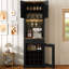 69" Tall Wine Bar Cabinet With LED Light-2034256855