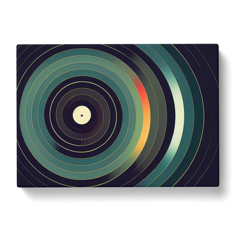Dynamic Vinyl Record - Wrapped Canvas Print, 35cm H x 50cm W