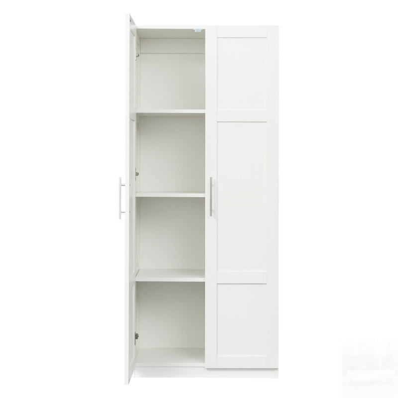 Garde-manger polyvalent avec 2 portes et 3 tablettes réglables, pour le rangement dans la cuisine, la salle à manger et le salon