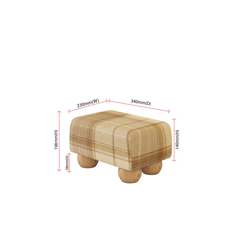 Manufactured Wood Accent Stool, Natural