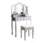 Ensemble de coiffeuse et coiffeuse, meuble-lavabo de chambre à coucher-1640593390