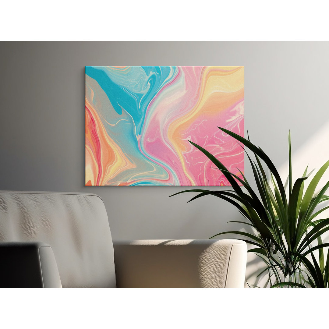 Abstract Swirl Canvas Demeterius, Modern Art Print, Fluid Art Decor, Colorful Home Decor, Living Room Art, Abstract Painting, Large Demeterius