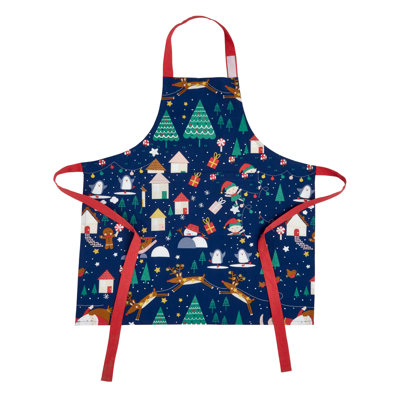 Santa's Christmas Wonderland 100% Cotton Apron