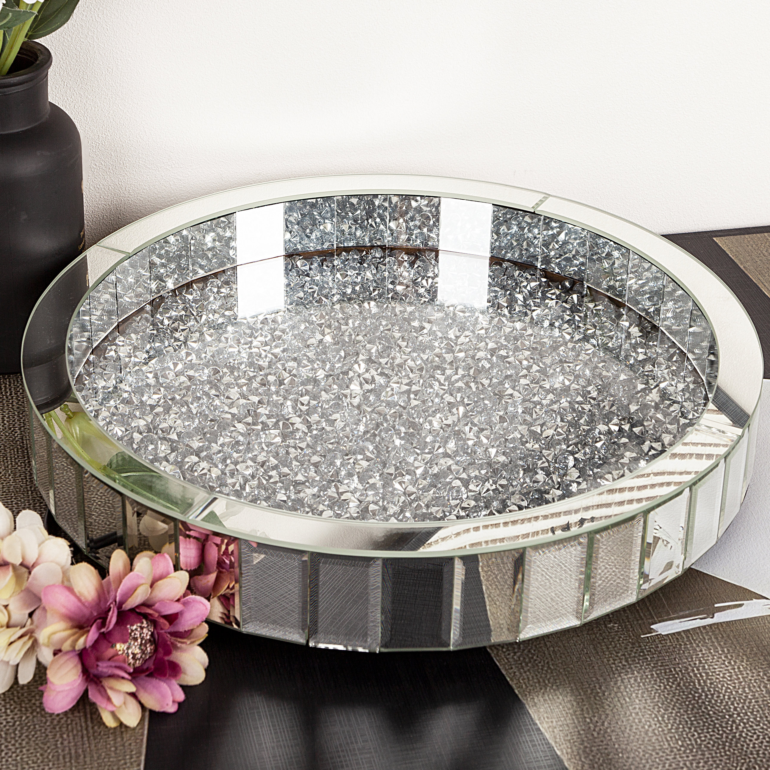 shyfoy Terrico Mirror Vanity Rotating Tray & Reviews | Wayfair