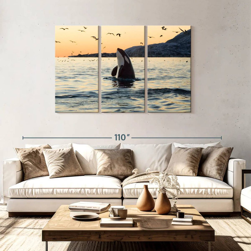 Spyhopping Orca Whale, 48" H x 74" W