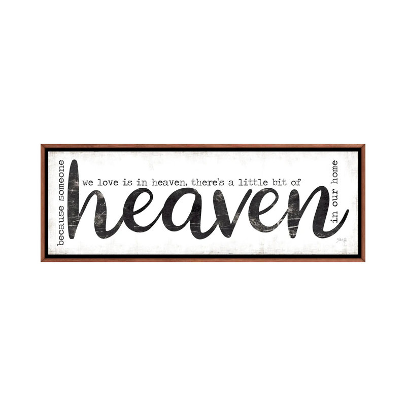 Heaven In Our Home by Marla Rae - Panoramic Print on Canvas, 121.92 cm H x 40.64 cm W, Brown Floater Frame