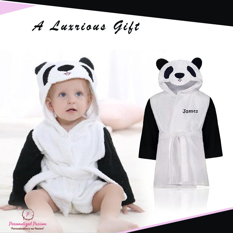 Peignoir pour bébé avec capuche pour enfants, S, Oui