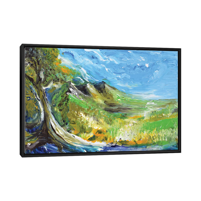 Reproduction d’art sur toile tendue, "bonjour de l’après-midi" par piero manrique, H 18 po x l 26 po x P 1,5 po, Pas de tapis