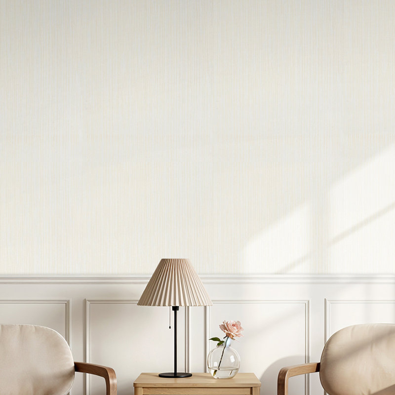 Non-Pasted Non-Woven 3D Embossed Wallpaper Roll, Ivory