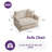 41.5'' Modern Minimalist Style Chenille Sofa Chair (Not included 2 Armrest pillows)-581104283