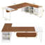 Bureau de direction en L avec armoire de rangement Elishia-812358230