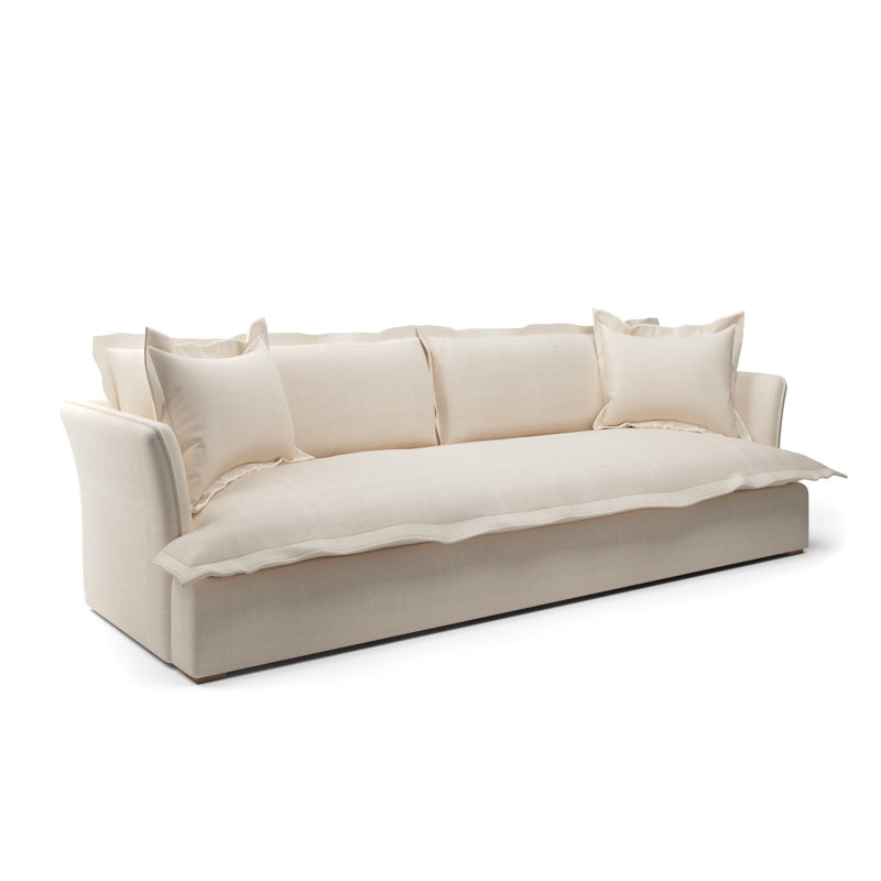 Haven Sofa, White Polyester Blend