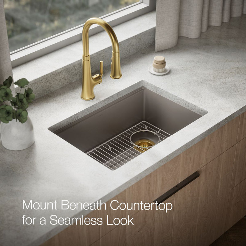 Billings Undermount Single-Bowl Kitchen Sink, Beige