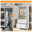 Armoire-penderie de 71 po de hauteur avec 2 tiroirs et une tringle