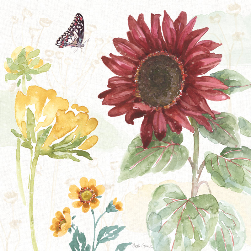 Sunflower Splendor VI par - impression, H 30 po x l 30 po