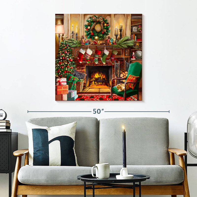 Foyer de Noël Lelend, H 30 po x l 30 po