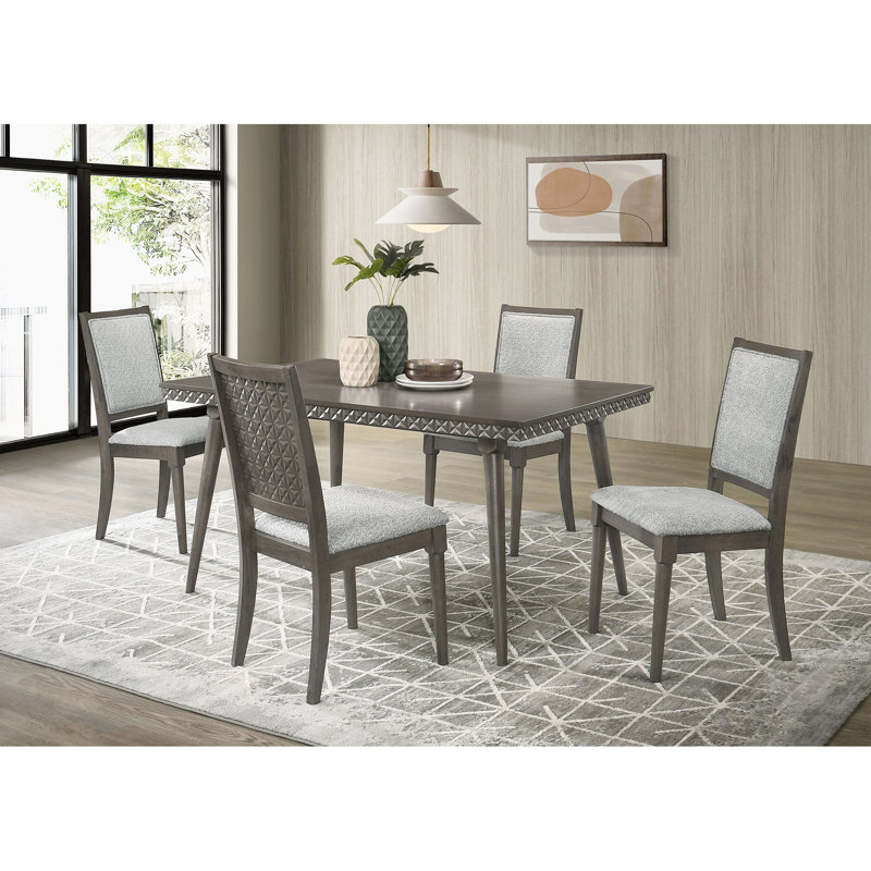 Perkins Dark Brown 5-piece Rectangular Dining Set