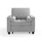 Convertible Light Gray Corduroy Tufted Sofa Bed Chair 3-In-1 Pull Out Multi-Functional Sleeper Single Chair Bed With 2 Soft Pillows, USB Outlet and  Cup Holder-1354231548