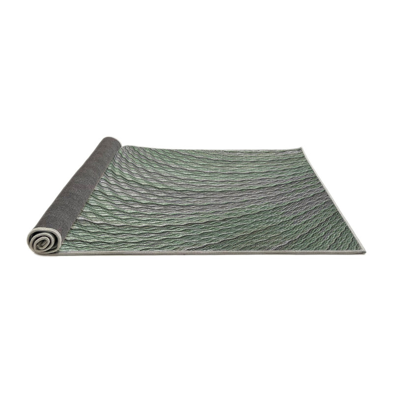 Tapis vert / gris Power Loom, Rond 7 pi