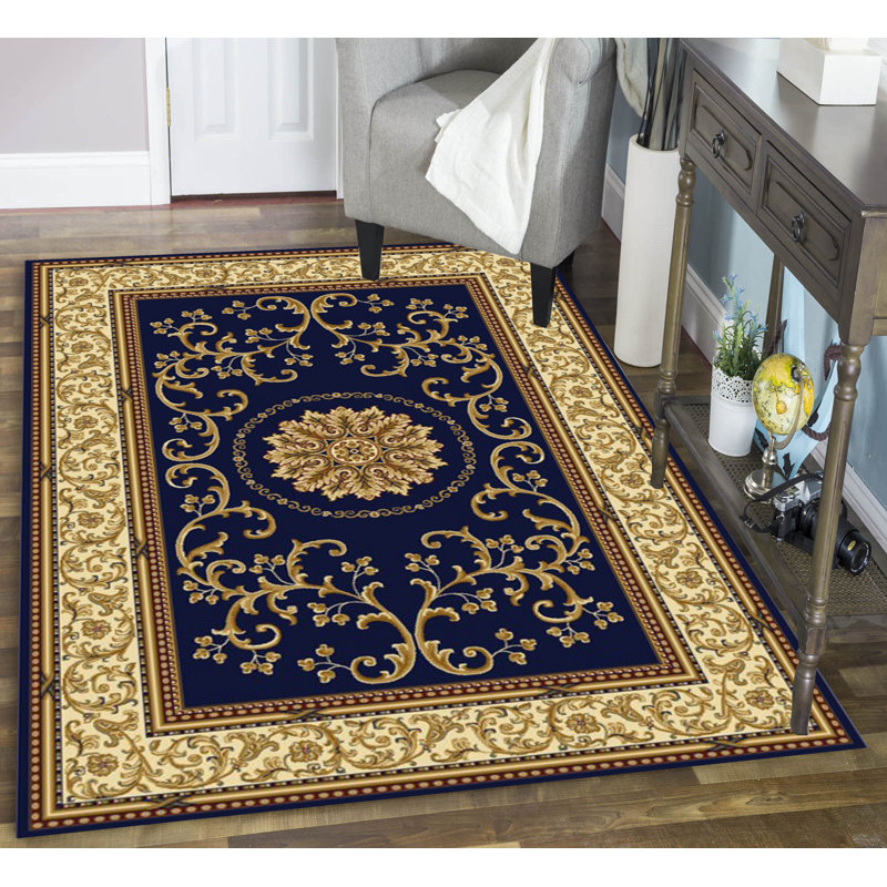 Tapis bleu area , Rectangulaire 3 pi 3 po x 5 pi 4 po