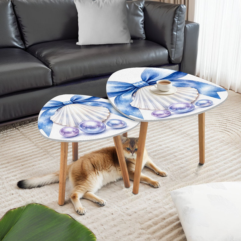 Ensemble de 2 tables basses gigognes Triangle