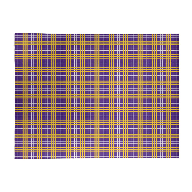 Tapis à carreaux mauve, Rectangle 8 pi x 10 pi