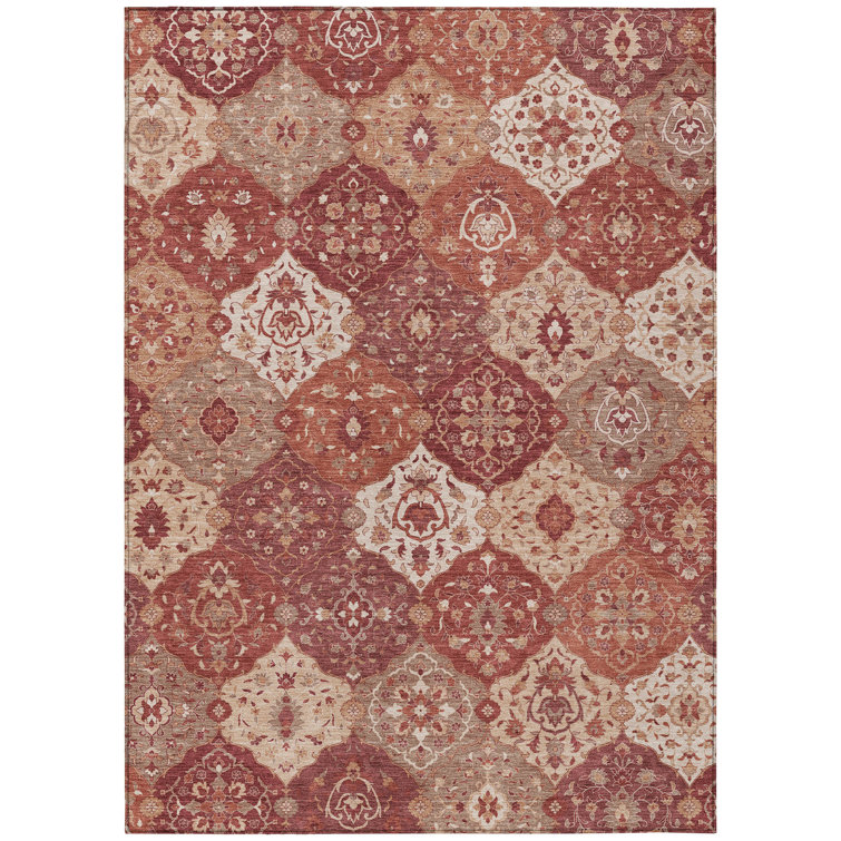 Machine Washable Indoor/Outdoor Matteson ACN2292 Panel Rug