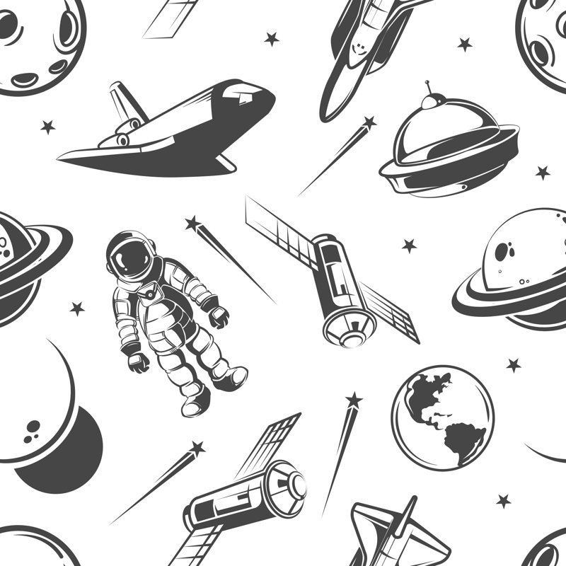 Astronaut Space Traveling by ONYXprj - Wrapped Canvas Print, 30cm H x 30cm W x 3.8cm D