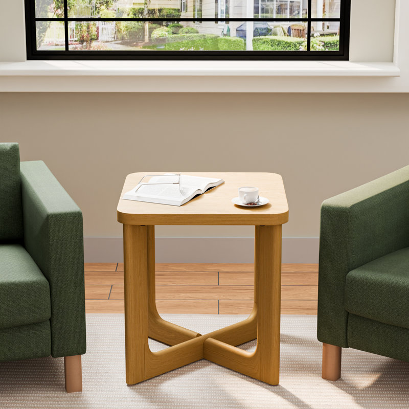 Table d'appoint 24 po H table d'appoint en bois massif pour table de salon, Bois naturel, 2