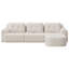 Canapé modulaire à compression en L 112,2 po modulaire en L, éponge rembourrée en chenille à support élevé avec méridienne, aucun assemblage requis, 2 boîtes livrées, temps d'extension de 72 heures, pour le salon, vert / gris / blanc-1582034503-1582034504