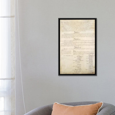Art politique sur toile, "The Constitution Document Signatures"