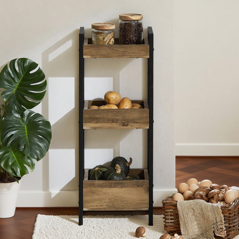 Bruin 28Cm W x 74Cm H x 20Cm D, Black/Brown