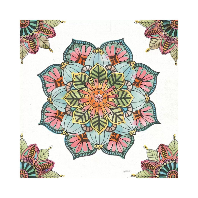 Mandala Morning V by Anne Tavoletti - Wrapped Canvas Print, 66.04 cm H x 66.04 cm W x 3.175 cm D