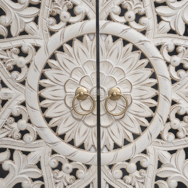 Armoire 2 portes Simms White Flower
