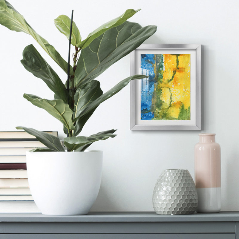 Aquatic Energy I -Framed Print, 28.5" H x 20.5" W, Silver