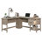 L-Shaped Desk, Brown Finish