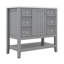 Meuble-lavabo de 36 po avec lavabo, une armoire et trois tiroirs, armoire de rangement avec portes