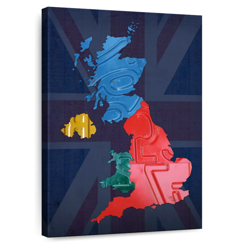 Aliaz UK Map, 24" H x 16" W