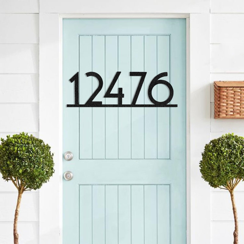 Décoration murale d'extérieur personnalisée, H 9 po x l 32 po x P 0,05 po, Oui
