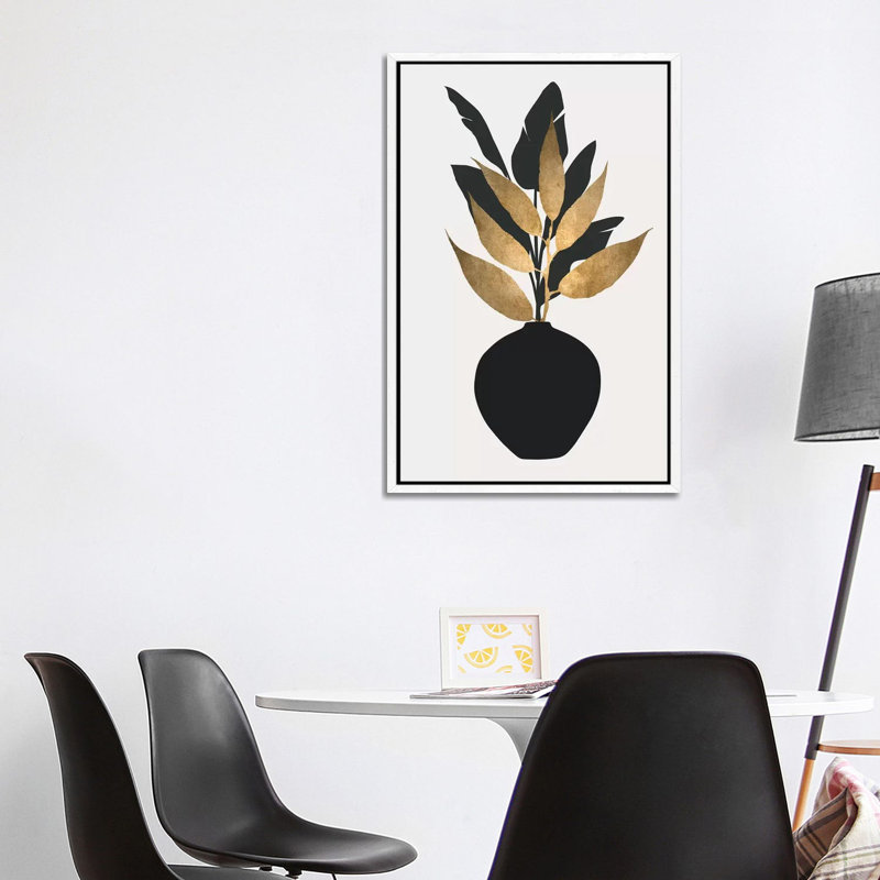 Bouquet No.5 by Kubistika - Print on Canvas, 101.6cm H x 66.04cm W x 3.81cm D, White Floater Framed