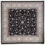 Hand Knotted Wool Area Rug in Black And Ivory