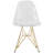 Bagimont Modern Plastic Dining Side Chair with Gold Eiffel Base-34183359