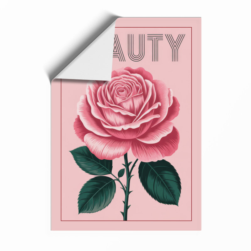 Beauty Rose Botanical - Print, Unframed, A4 - 29.7 x 21.0 cm