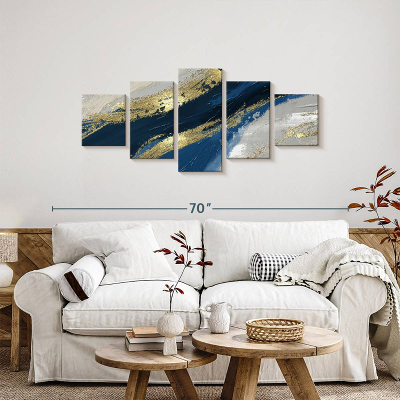 River Strokes, 24" H x 55" W
