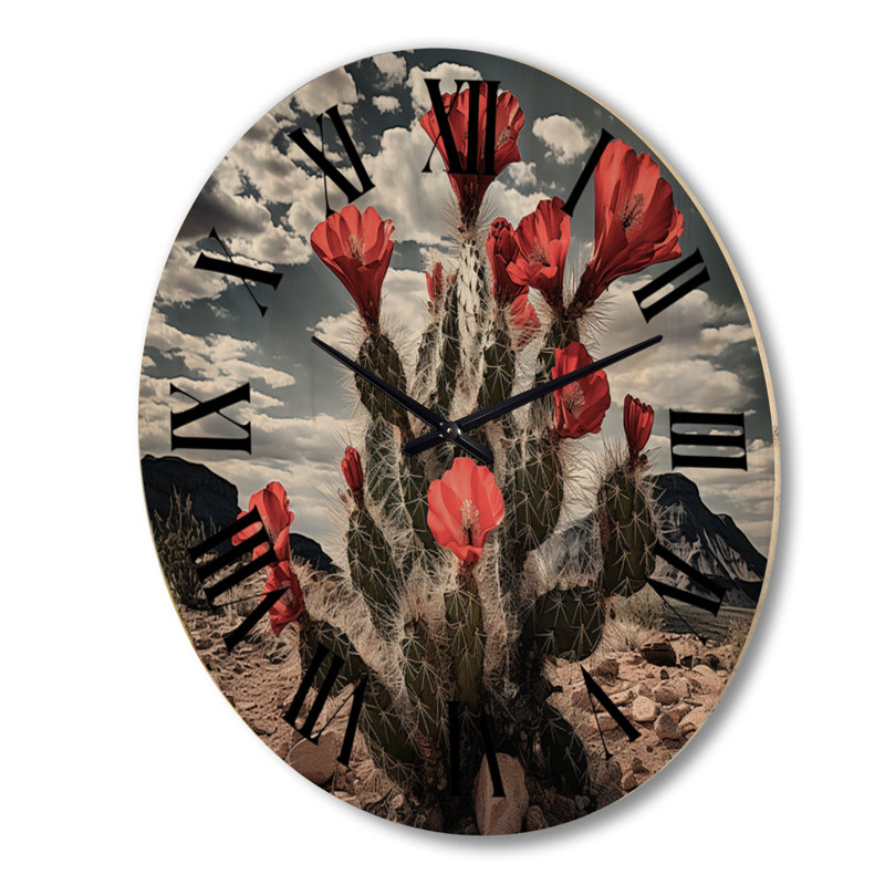 Horloge murale Western Desert Cactus Serenade, Très grand