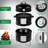 Vertical Iron Round Charcoal Smoker Bbq Grill
