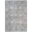 Hand Knotted Wool Area Rug in Silver