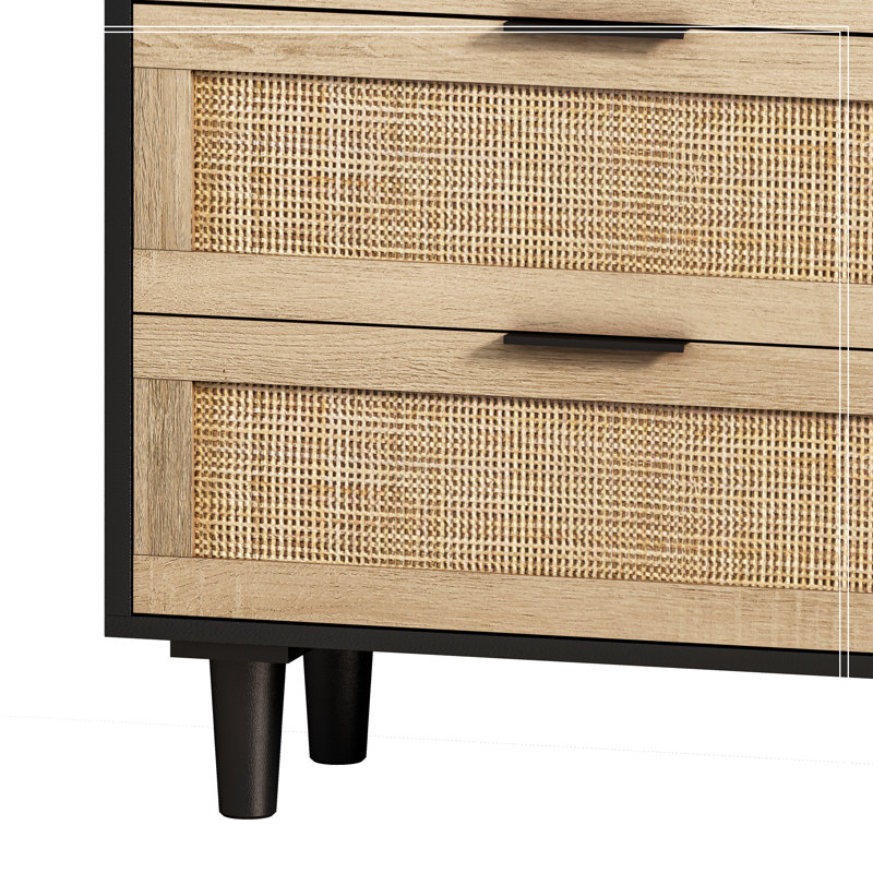 Armoire de rangement, H 29,53 po x l 59,06 po x P 15,75 po, Noir / naturel 1